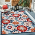 thumbnail image 7 of BNM Floral Scroll Indoor Outdoor Area Rug, 5' 6" x 8', Multicolor, 7 of 7