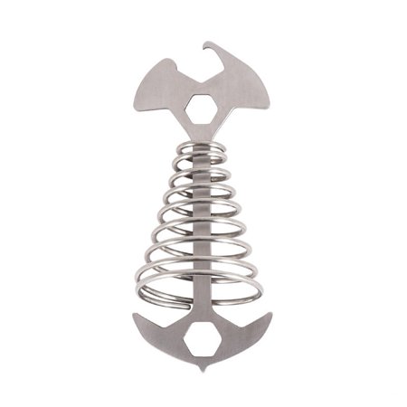 

Toyella Outdoor camping fish bone ground nail spring hook Silver