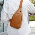 thumbnail image 6 of Wtgtog up to 65% off Flash Deals Storage Containers Strap Bag Crossbody Backpack With With Headphone Hole Strap Backpack Hiking Backpack Multipurpose Crossbody Chest Bag Khaki, 6 of 7