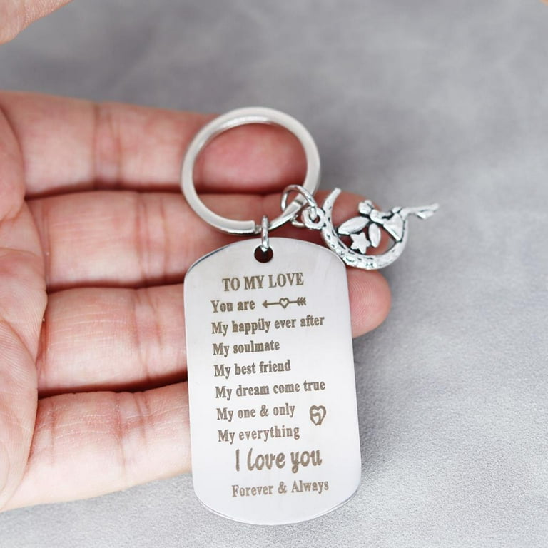 To My Love Keyring Trendy Wife Husband Friend Keychain I Love You