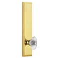 thumbnail image 4 of Grandeur 814002 Fifth Avenue Solid Brass Rose Tall Plate Passage Door Knob Set - Nickel, 4 of 7
