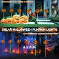 thumbnail image 3 of 6-Pack Pumpkin Solar Lights for Outdoor Halloween Decorations for Pathway Yard Party Decor, 3 of 10