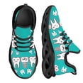 thumbnail image 1 of Zapatillas de plataforma con dibujos de dientes, cómodas y transpirables, de punto, para verano, color negro, 1 of 6