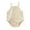 Beige, variant on Mikilon Babys Rompers Solid Color Sleeveless Rompers Comfortable Footless Rompers with Pocket ,Size 0 Month-9 Months