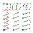 thumbnail image 4 of Combinación de uñas para la nariz, anillo para la nariz, accesorios para perforación corporal, uñas de acero inoxidable para la nariz, 4 of 5