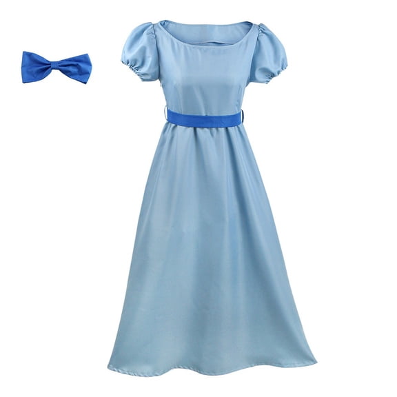 Women's Fairy Tale Blue Princess Dress Vintage Storybook Long Dress Outfit