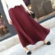 thumbnail image 2 of Versión coreana de falda plisada larga de color sólido de talla grande, falda de cintura alta, falda de cintura elástica para mujer, 2 of 6