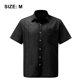 thumbnail image 2 of Camisa casual de manga corta con botones para hombre, con botones, para verano, playa, ajuste regular, cuello de lanza de algodón, 2 of 8