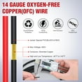 Nilight 30FT 14AWG OxygenFree Copper Wire Red Black Electrical Wire