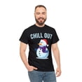 thumbnail image 5 of Chill Out Snowman Unisex Graphic Tee Shirt, Sizes S-5XL, 5 of 12