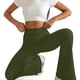 thumbnail image 4 of Pincandy Women's Solid Color Stretch Denim Leggings - 2 Pockets, Loose Wide Leg Fit, Perfect for Gym, Workout & Casual Wear, 4 of 7