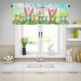 thumbnail image 5 of Valances for Windows Easter Egg Rabbit Ear Rod Pocket Short Curtain for Bathroom Living Room Bedroom Spring Pastoral Butterfly Daisy Flower 1 Panel 54x18in, 5 of 9