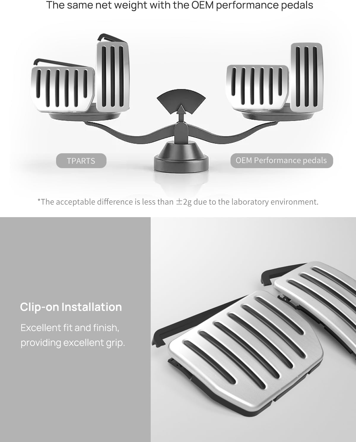 Aluminum Self-Flip Lock Performance Pedal Sets Accelerator Brake Pedals Cover for Tesla Model 3 Highland 2024+/Model Y Juniper 2025+ Non-Slip Protector Accessories Foot Pedal Pad Replacement