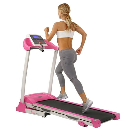 Sunny Health Fitness P8700 Pink Motorized Treadmill w/Manual Incline