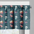 thumbnail image 5 of Ambesonne Space Valance & Curtain, Astronaut Raccoon in Galaxy, 55"x30", Dark Teal and Pink, 5 of 7