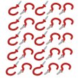 thumbnail image 1 of Unique Bargains 1 Inch Plastic Coated Screw-in Open Cup Ceiling Hooks Hangers Red 25pcs, 1 of 2