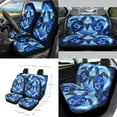 thumbnail image 2 of Yuyamidu Sea Turtle Car Seat Cover Split Covers Blue Hibiscus Car Steering Wheel Cover Seat Belt Pads Trash Bin Car Air Outlet Pocket Rearview Mirror Cover Cup Holder Wrist Key Chain 15 PCS, 2 of 7
