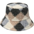 thumbnail image 3 of CoCopeaunts British Style Bucket Hat for Men Colorful Geometric Plaid Fleece Lambs Wool Winter Outdoor Warm Fisherman Hats, 3 of 8