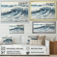 thumbnail image 4 of Designart "Gentle Toned Simplistic Ocean Swell II" Beach Floater Framed Wall Art Living Room, 4 of 5