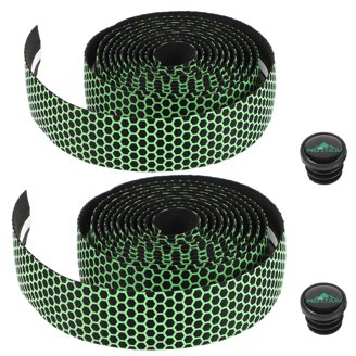 2-Pair Black Rubber Handlebar Grips For Road Bikes - 30mm Diameter, Slip-On Design