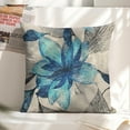 thumbnail image 6 of Blue flowers Linen toss pillowcase decoration pillowcase gifting preferred 18x18 inch cushion cover 4 sets sofa pillowcase sofa bedroom living room car, 6 of 8
