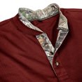 thumbnail image 6 of IROINNID Henley Shirts for Men Casual Basic Solid Color Blouse Tee Shirt Top Long Sleeve Round-Neck Blouses & Shirts Reduced,Burgundy, 6 of 7