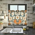 thumbnail image 4 of Yayeee Kitchen Curtains Tier Pair Light Filtering 27"x24" Rod Pocket Short Cafe Window Panel, Sunny Blooms, 4 of 7