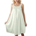 thumbnail image 4 of HomeGardon Nightgowns for Women,Summer Dresses Women's Lace Sleeveless Plus Ice Silk Midlength Nightdress, 4 of 6