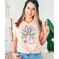 thumbnail image 6 of Fun Easter Nurse Shirt for Women - Cute Bunny Bow Stethoscope Graphic Tee Peach Shirt Adult 2XL, 6 of 7