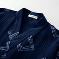 thumbnail image 4 of Men's Thin Double Washed Crepe Japanese Cardigan Steam Absorbent Robe Lightweight Comfortable Wear for Relaxation, 4 of 5
