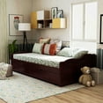 thumbnail image 2 of Furniture of America Terin Wood Daybed with Trundle, Twin, Dark Walnut, 2 of 6