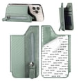thumbnail image 5 of Phone Back Card Holder, Multi Slot Flipping Wallet Case With Zipper For Back of Phone, Stick on Mobile Phone Grip Case For School, Home, Office, Travel, 5 of 11