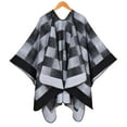 thumbnail image 2 of Fewfanhot Unisex Retro Style Vintage Pattern Tassel Poncho Shawl Cape Wraps Cloak for Women and Men Outerwear, 2 of 7