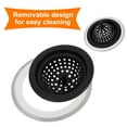 thumbnail image 4 of Uxcell Silicone Sink Strainer, 2Pack Kitchen Sink Drain Strainer Stopper, 4.7" Black, 4 of 6