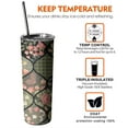 thumbnail image 6 of 20oz Pioneer Flower Skinny Tumblers Stainless Steel Tumbler with Lid and Straw,Vacuum Insulated Double Wall Travel Tumbler Cups with Cleaning Brush for Coffee,Tea, 6 of 6
