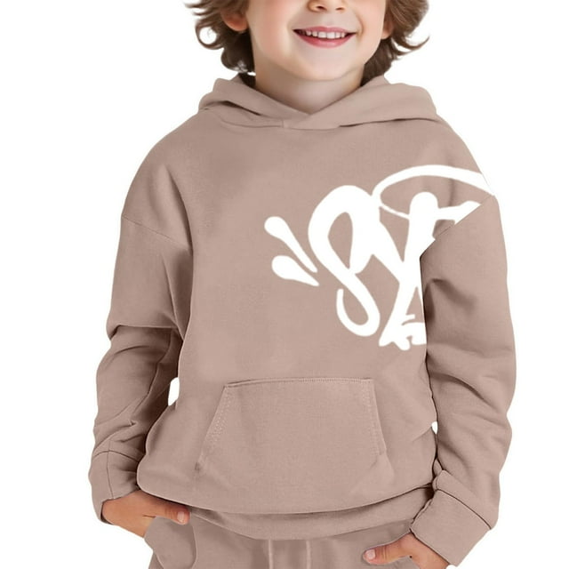 Fozruso T-Shirts Garçons 5-6 Ans, Sweat à Capuche Décontracté Confortable et à la Mode pour Enfants
