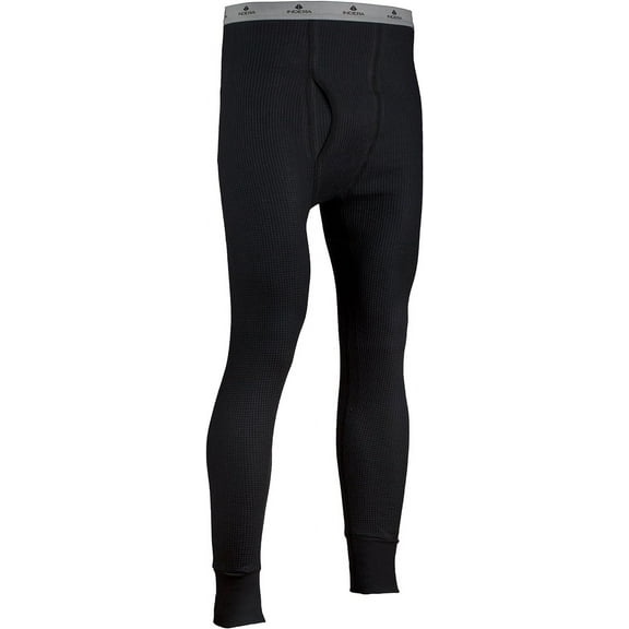 Indera Men's Cotton Waffle Knit Heavyweight Pant 3X Black