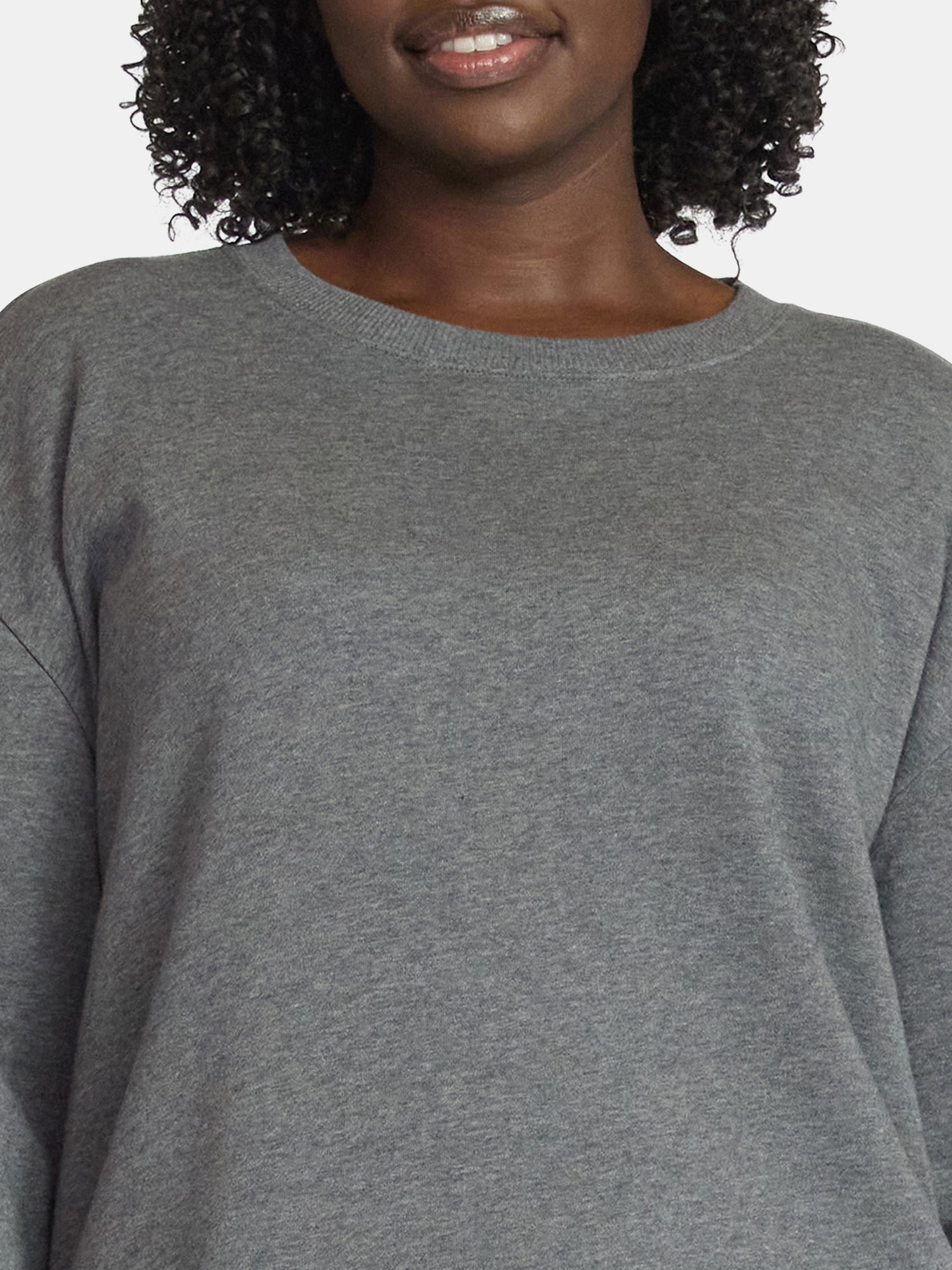 Terra & Sky Women's Plus Size Fleece Sweatshirt, Size 0X-5X