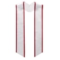 thumbnail image 1 of TOPTIE Adult Graduation Stoles 68 Inch Angled End Honor Sash Shawl of Student Class of 2026-White with Red-One Size, 1 of 3