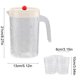 thumbnail image 3 of Jarra de agua fría con 3 tazas, dispensador de plástico de gran capacidad para té helado, zumos, cold brew y agua – diseño bicolor para cocina o salón, 3 of 6