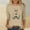 Coffee, variant on Hueook Women's Tops Ladies' Easter Print Round Neck Three Quarter Sleeve 3/4 Sleeve T-shirt Loose White 2X