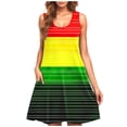thumbnail image 2 of Dresses Women Summer Beach Dresses for Women Women's Casual Gradient Sleeveless Crewneck Print Dress H Multicolor L, 2 of 5