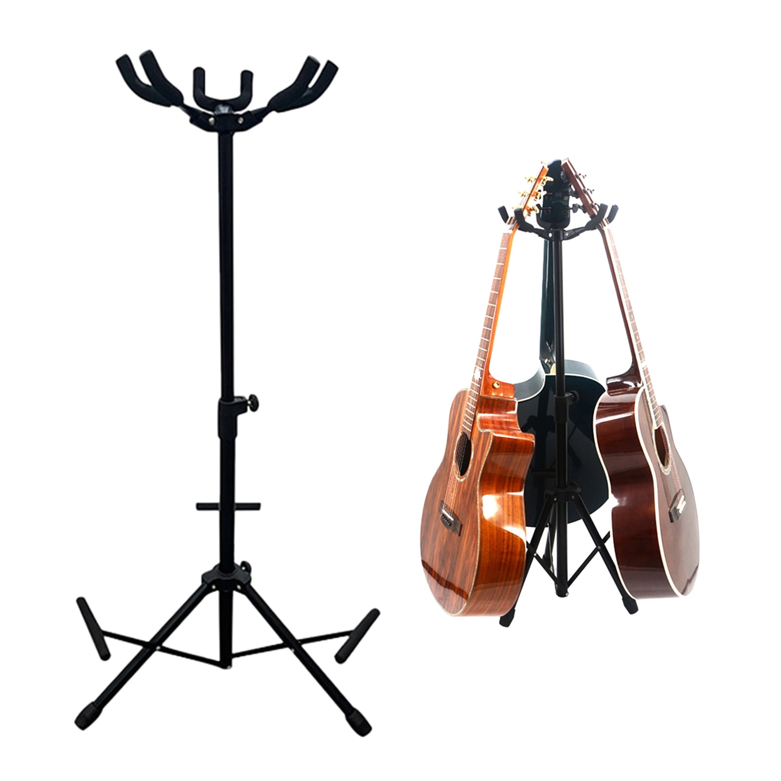 Universals Acoustics Guitar Stand Folding Instrument Stand with 3 Neck Holders for Guitar, Bass, Violins, Ukuleles