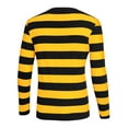 thumbnail image 3 of Lars Amadeus Men's Striped Crew Neck Long Sleeve T-shirt Cotton Pullover Top, 3 of 7