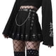 thumbnail image 3 of Summer Women High Waist Gothic Punk Mini Skirts Female Cross Pattern Aesthetic A-line Skirt, 3 of 5