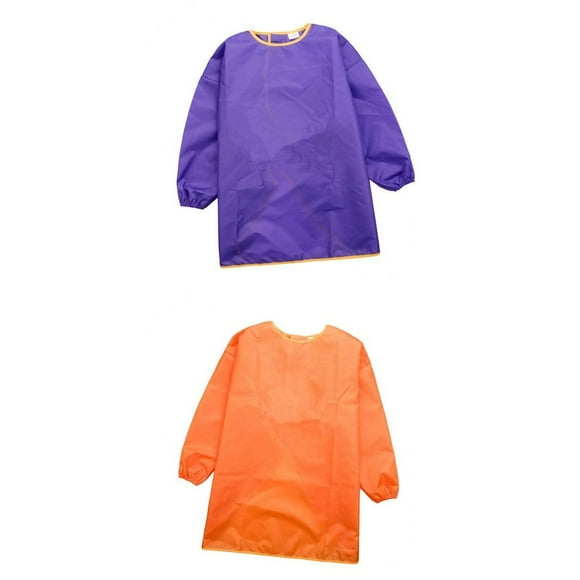2x Delantal impermeable para niños Art Smock Pintura de manga larga para 105-130cm
