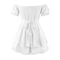thumbnail image 5 of REALiKUN Women Boho Romper Off Shoulder Ruffle Chiffon Shorts Jumpsuit Playsuits, 5 of 8