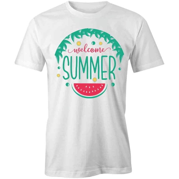 Welcome Summer T-Shirt | Cool Summertime White Tee Gift