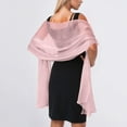 thumbnail image 2 of Wdgfv Chiffon Shawls and Wraps for Women, Elegant Sheer Shawls for Formal Evening, Soft Wedding Brides Scarf Pink One Size, 2 of 5