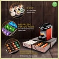 thumbnail image 2 of Coffee Pod Holder with 2pcs Multifunctional Storage Drawer Organizer for Tea bags, K-Cup Pods, Nespresso, Dolce Gusto, CBTL, Verismo for holding 60 Coffee Pods-Retro Brushed, 2 of 7